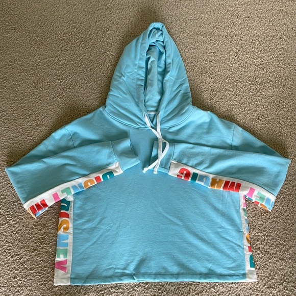 NWT Women's Disney Magic Pale Blue Cropped Hoodie - Picture 8 of 10